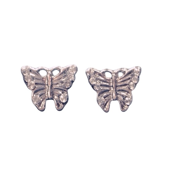 Jewelry - New 8.5mm Silver Butterfly Stud Earrings
